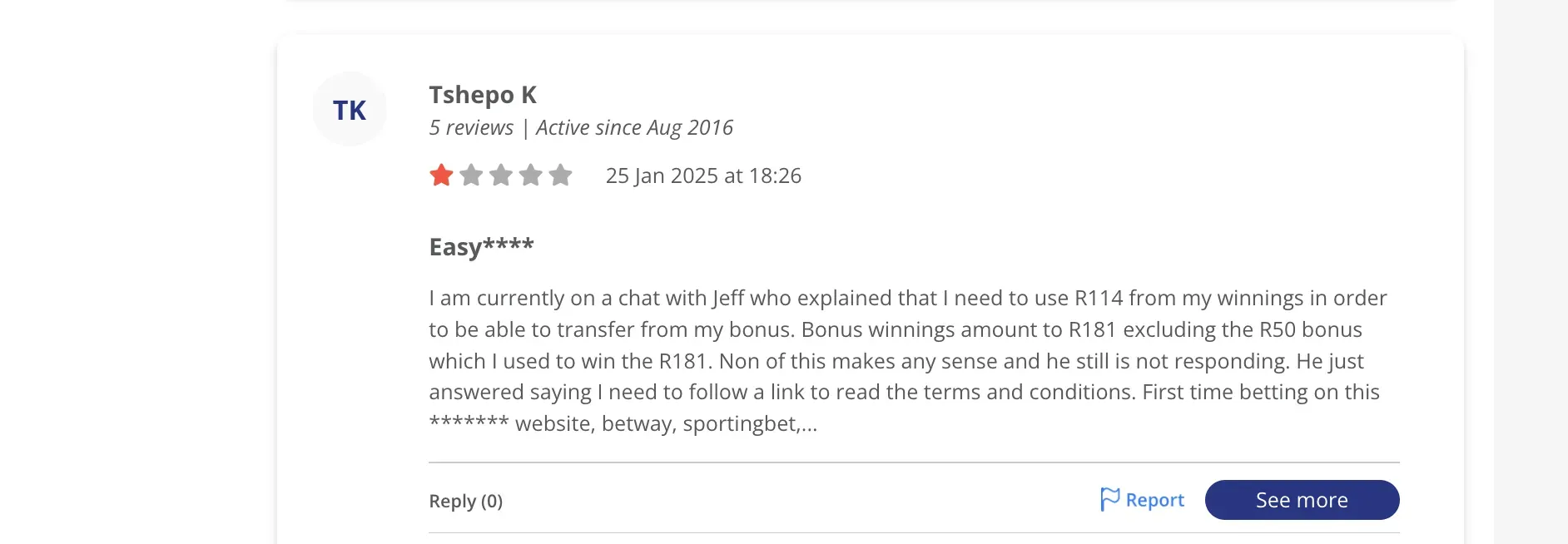 HelloPeter review screenshot