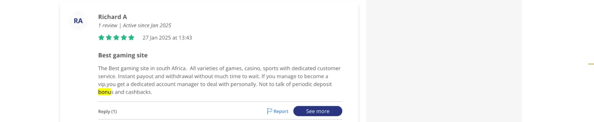 HelloPeter review screenshot