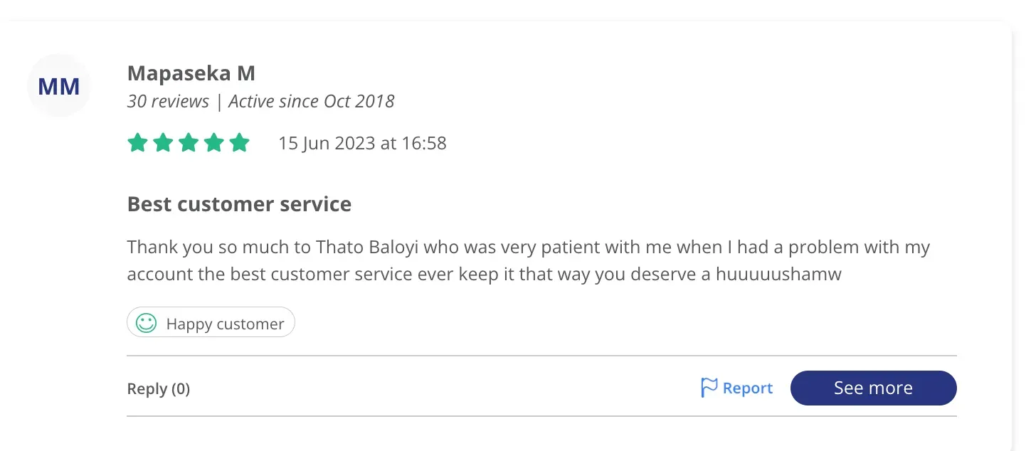 HelloPeter review screenshot